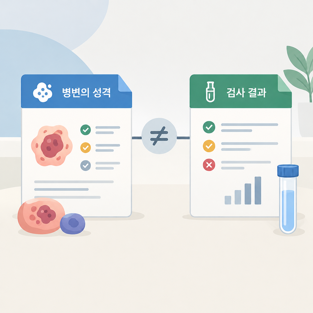 AI 생성 설명 이미지: 남부터미널역 근처병원 장덕 한방병원 | 의료 설명에서 ‘양성’과 ‘악성’을 구분하는 체크리스트